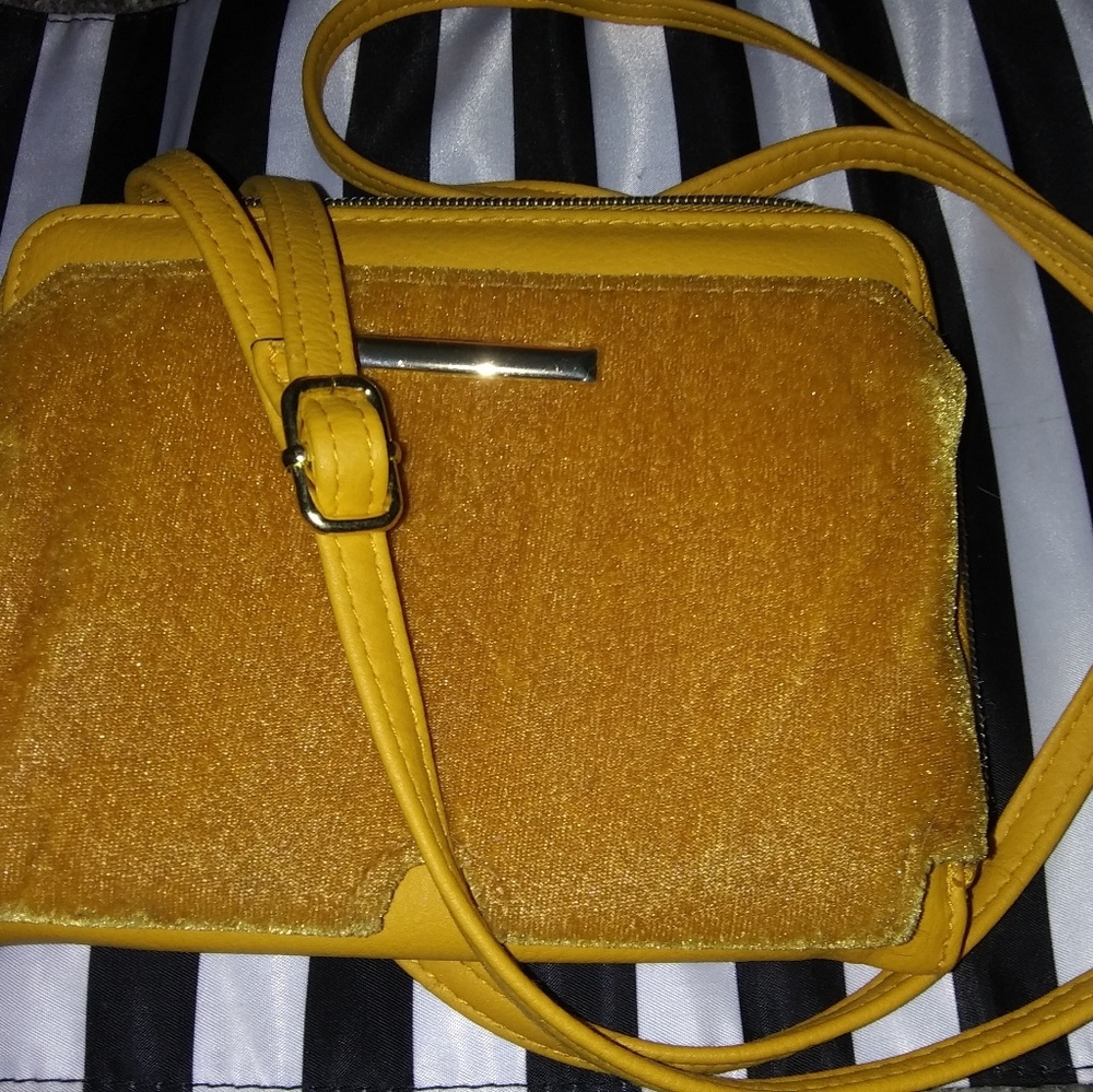 Yellow Cross Over Purse-Wallet